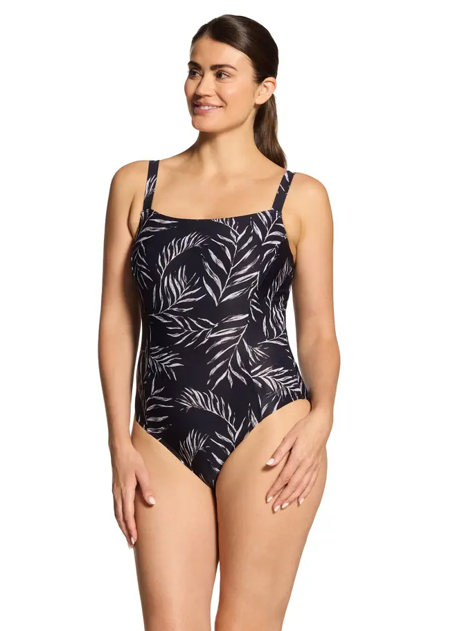 New, view full size image of Front view of Product detail - Safari Leaf Underwire Classicback Swimsuit SAFA