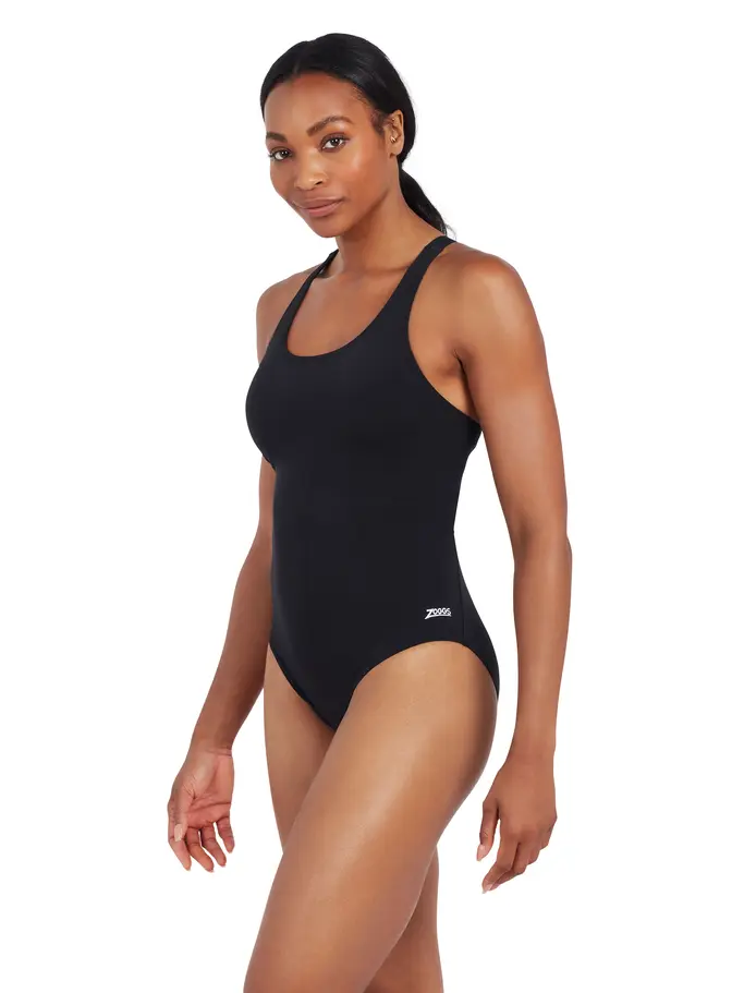 , voir image en taille réelle de la vue frontale de Product detail - Cottesloe Powerback One Piece black