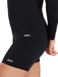 Display front view 7 of Product detail - Womens Long Sleeve Zip Sun Top black