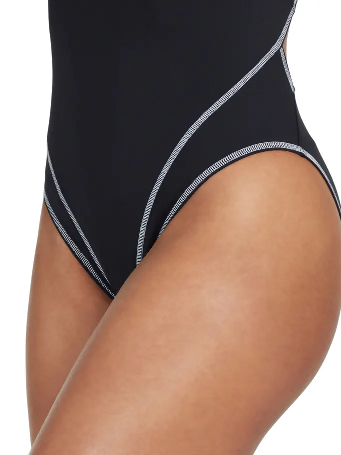 New, view full size image of Front view of Product detail - Wire Masterback Swimsuit black