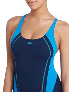 Display front view 4 of Product detail - Eaton Flyback One Piece Swimsuit navy/light blue