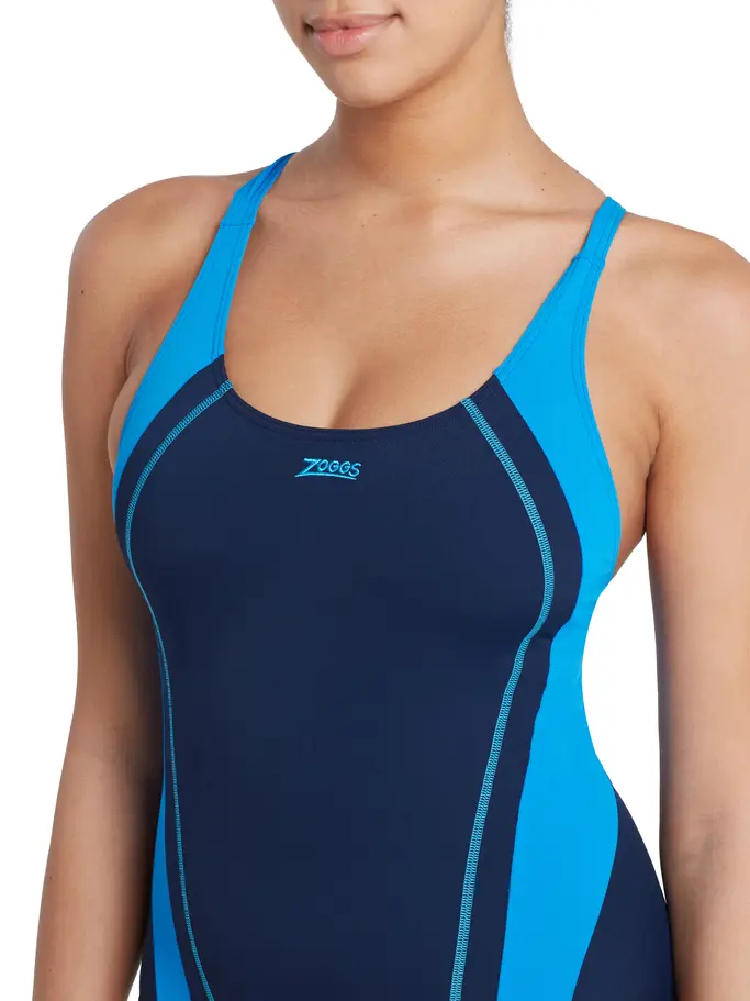 , Ver imagen de tamaño completo de Vista frontal de Product detail - Eaton Flyback One Piece Swimsuit navy/light blue