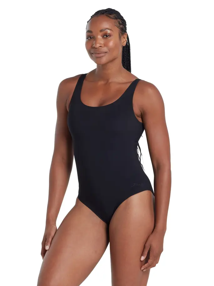 New, Ansicht Großes Bild der Vorderseite Product detail - Silver Lined Black Open Water Scoopback black