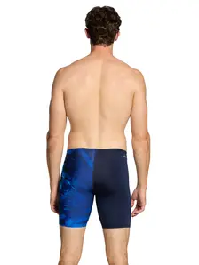Display front view 2 of Product detail - Mens Deep Blue Print Mid Jammer DEEP
