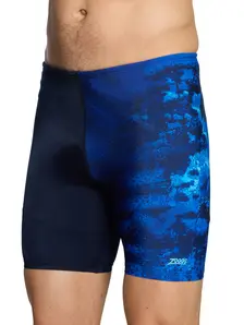 Display front view 3 of Product detail - Mens Deep Blue Print Mid Jammer DEEP