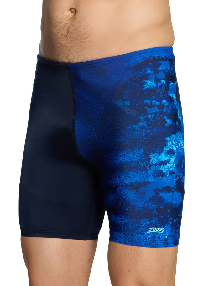 New, view full size image of Front view of Product detail - Mens Deep Blue Print Mid Jammer DEEP