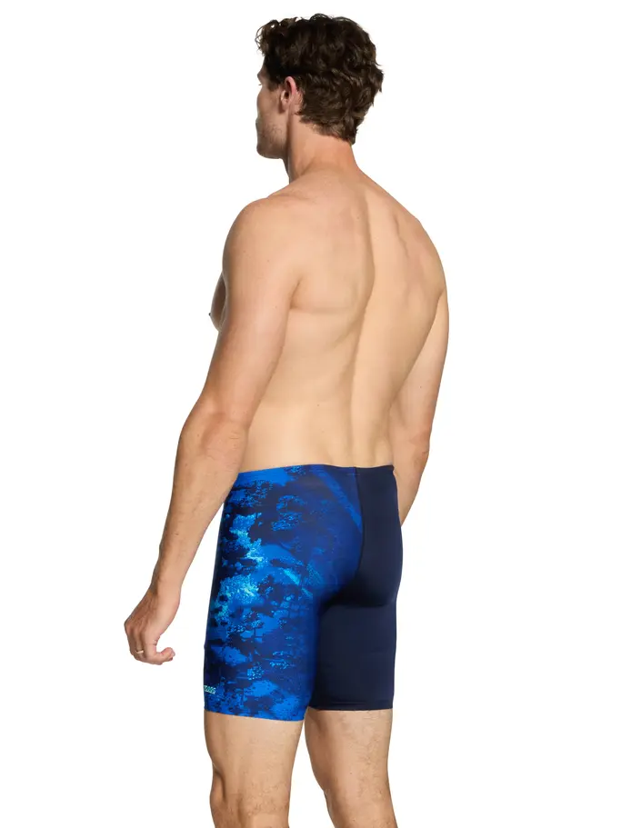 New, view full size image of Front view of Product detail - Mens Deep Blue Print Mid Jammer DEEP
