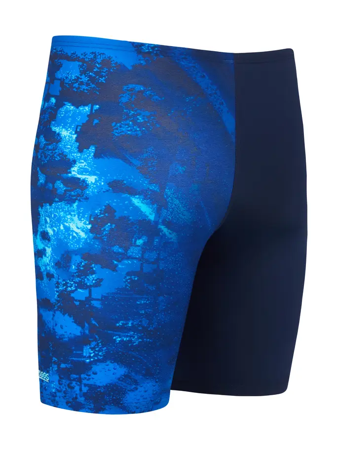 New, view full size image of Front view of Product detail - Mens Deep Blue Print Mid Jammer DEEP