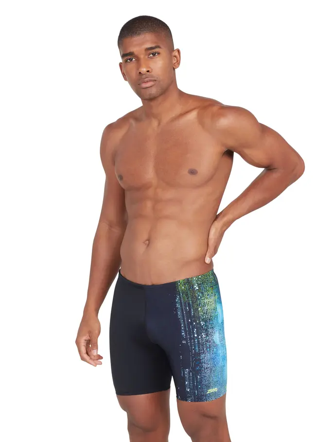 Sale, Ver imagen de tamaño completo de Vista frontal de Product detail - Mens Grit Print Mid Jammer GRIT