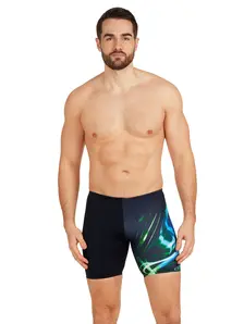 Display front view 1 of Product detail - Mens Ocean Swirl Print Jammer OCSW