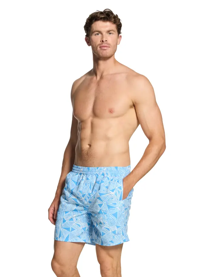 New, view full size image of Front view of Product detail - Mens Geometric Mens 16 Inch Water Shorts GEOM