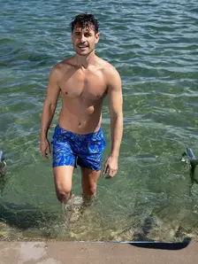 Display front view 7 of Product detail - Mens Leaf Mens 16 Inch Water Shorts LEAF