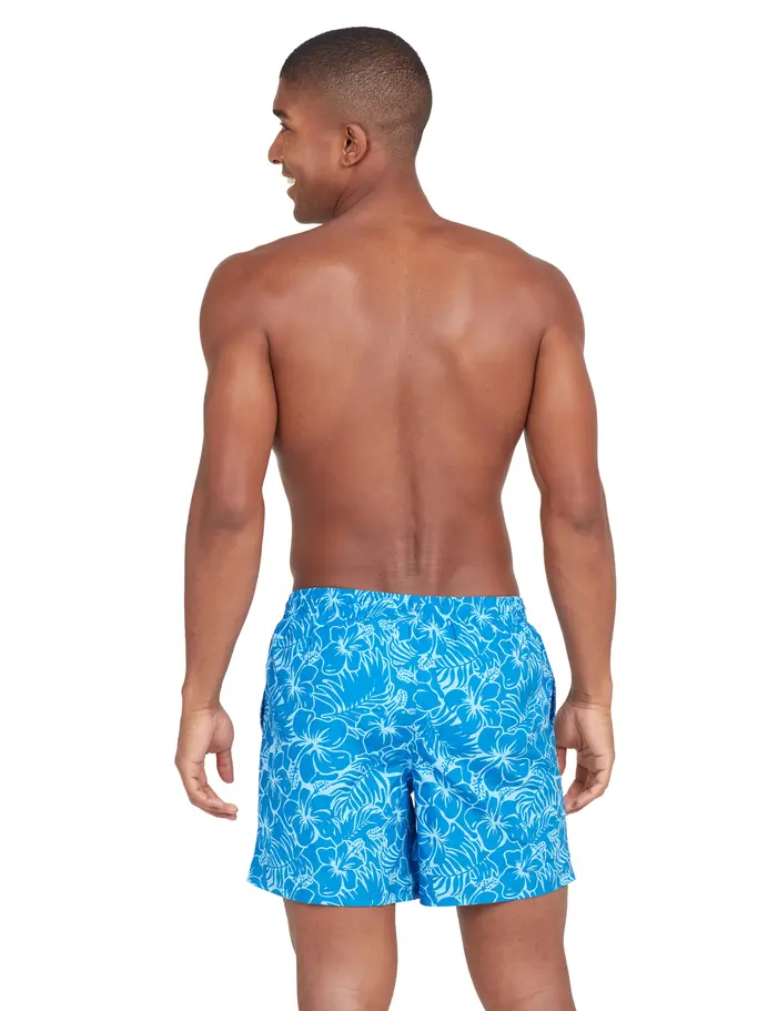 Sale,Clearance, view full size image of Front view of Product detail - Tropic Bloom Mens 16 Inch Water Shorts TRBL