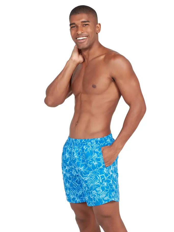 Sale,Clearance, view full size image of Front view of Product detail - Tropic Bloom Mens 16 Inch Water Shorts TRBL