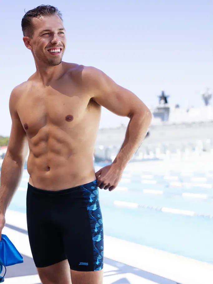 Sale, view full size image of Front view of Product detail - Mens Glare Panelled Mid Jammer GLAR
