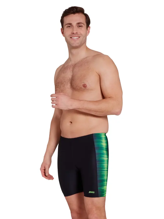 Sale,Clearance, view full size image of Front view of Product detail - Pipeline Green Panelled Mid Jammer PIGN