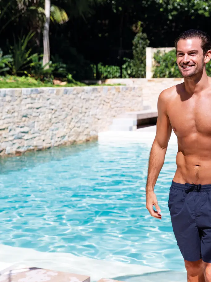 , view full size image of Front view of Product detail - Mens Penrith 17 inch Shorts navy