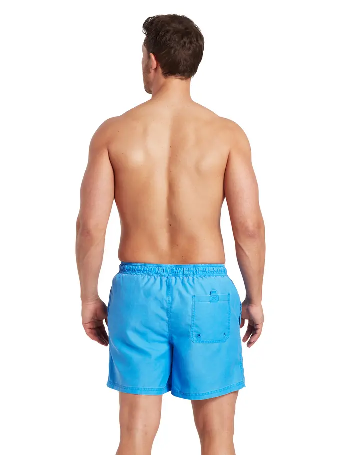 , view full size image of Front view of Product detail - Mens Mosman Washed 15 " Shorts Ecodura blue