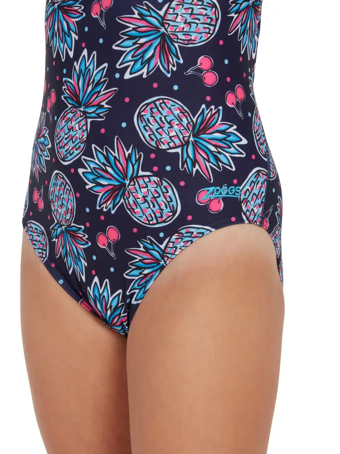 New, view full size image of Front view of Product detail - Girls Fruity Flyback Swimsuit FRUF