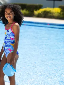 Display front view 7 of Product detail - Girls Dolphine Sprintback Swimsuit DOLF