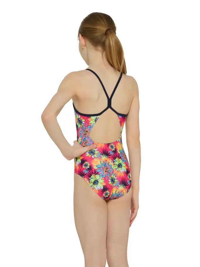, view full size image of Front view of Product detail - Girls Summer Daze Sprintback Swimsuit SUMF