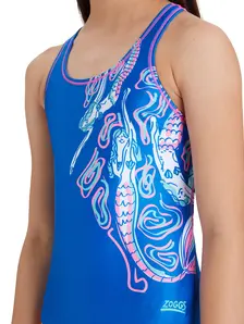 Display front view 3 of Product detail - Girls Mermaid Madness Rowleeback One Piece MRMF