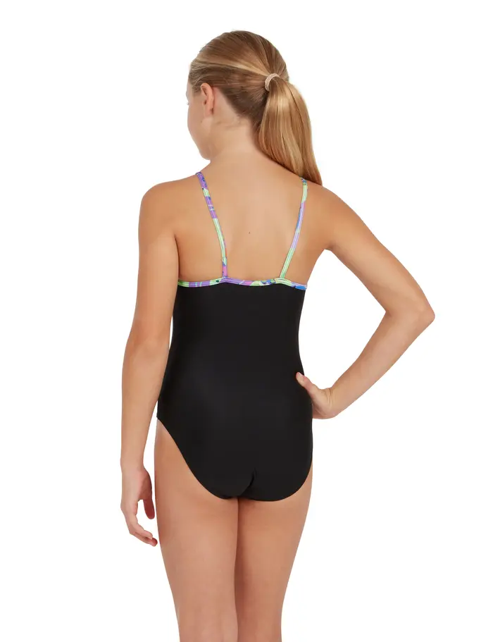 New, view full size image of Front view of Product detail - Sea Petal Classicback Girls Swimsuit SEPF