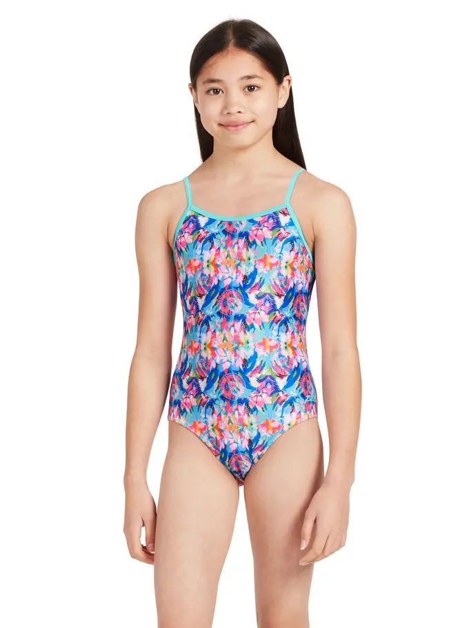 Sale, visualizzare l'immagine full size della vista frontale di Product detail - Girls Prairie Yaroomba Floral One Piece PRAF