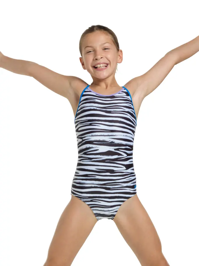 New, view full size image of Front view of Product detail - Girls Lito Starback Swimsuit LITF