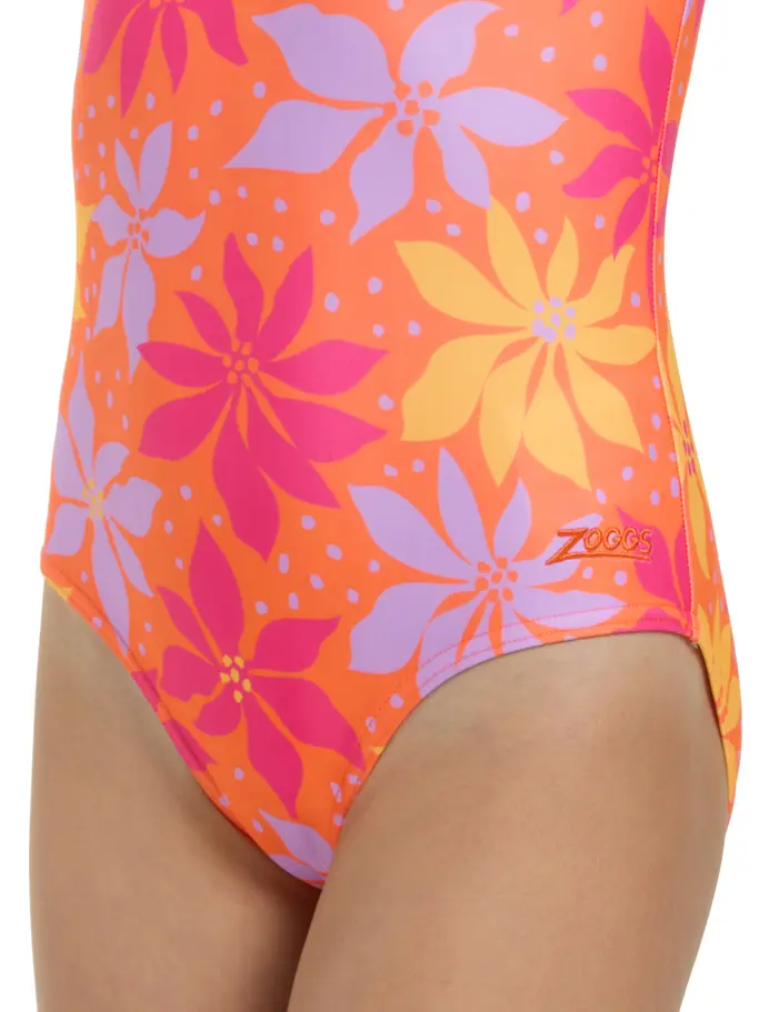 New, view full size image of Front view of Product detail - Junior Girls Waikiki Scoopback Swimsuit WAIF