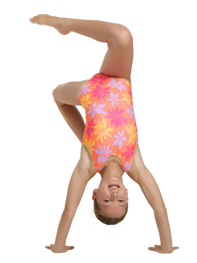 New, view full size image of Front view of Product detail - Junior Girls Waikiki Scoopback Swimsuit WAIF
