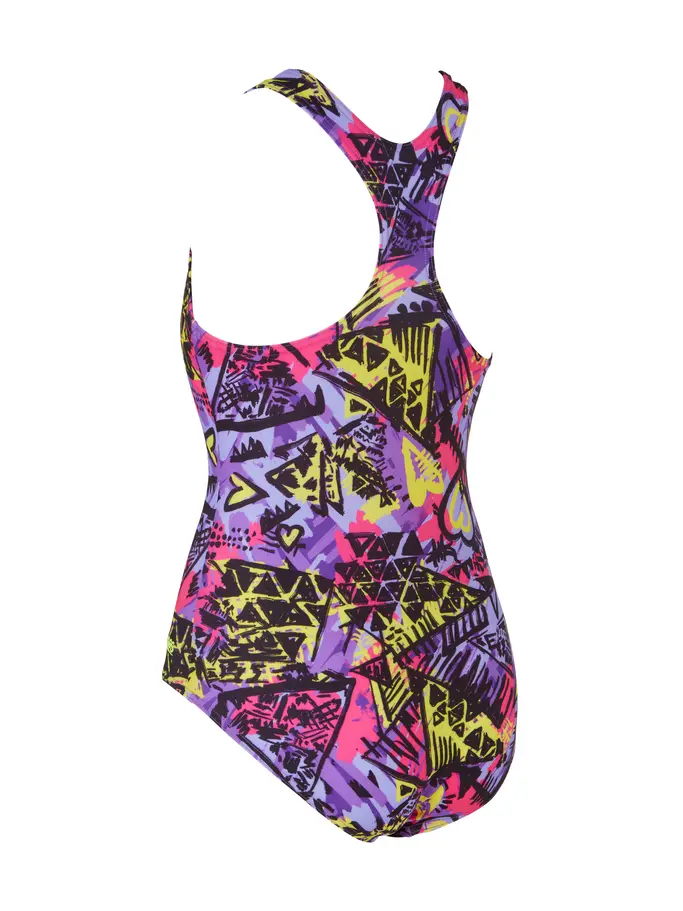 Sale,Clearance, view full size image of Front view of Product detail - Junior Girls Heartbreaker Sonic Back Swimsuit HEAF