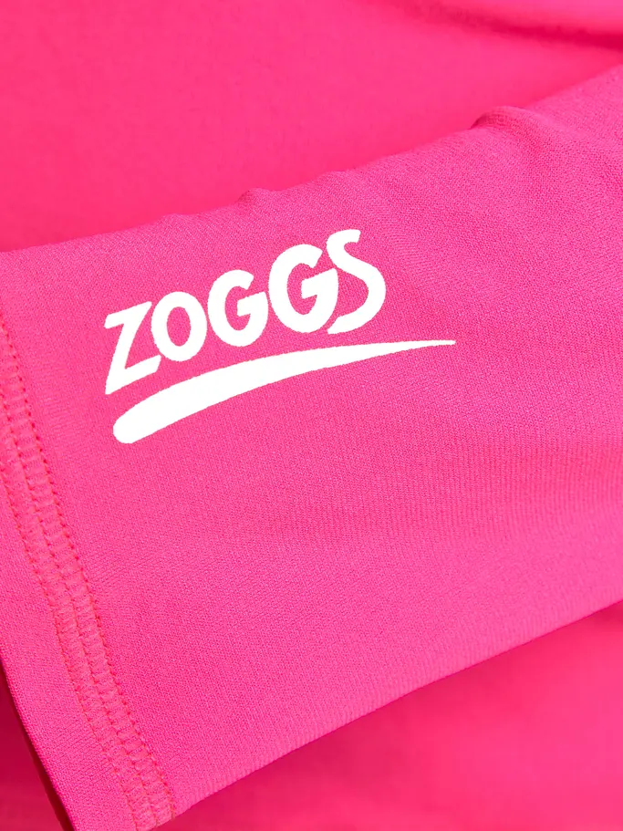 , view full size image of Front view of Product detail - Bells Long Sleeve Sun Top pink