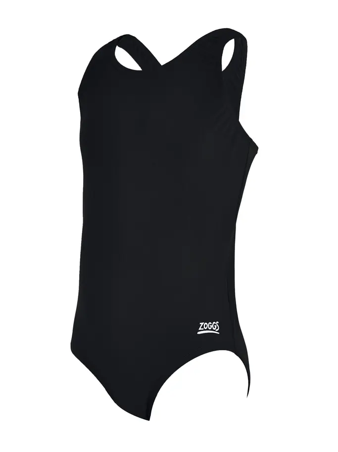 , view full size image of Front view of Product detail - Girls Cottesloe Sportsback One Piece black