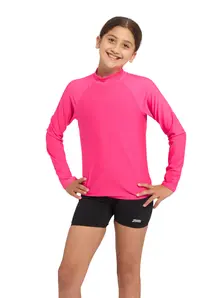 Display front view 1 of Product detail - Bells Long Sleeve Sun Top Girls Ecolast pink