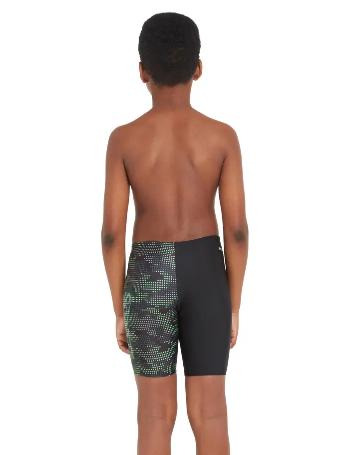Sale, voir image en taille réelle de la vue frontale de Product detail - Boys Camo Print Mid length Swimming Jammer CAMO