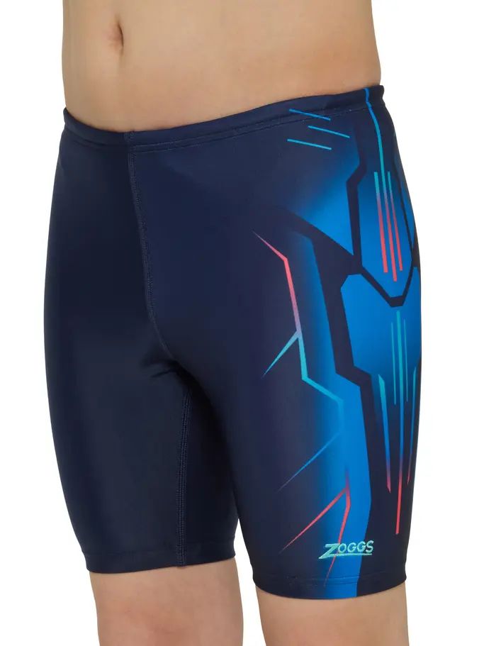 , view full size image of Front view of Product detail - Boys Combat Mid length Swimming Jammer COMB