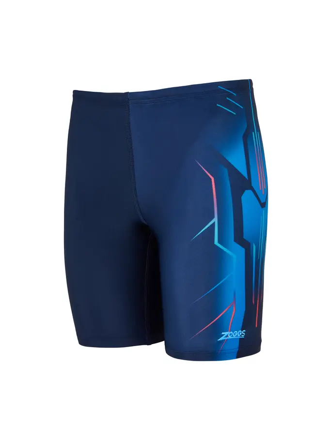 , view full size image of Front view of Product detail - Boys Combat Mid length Swimming Jammer COMB
