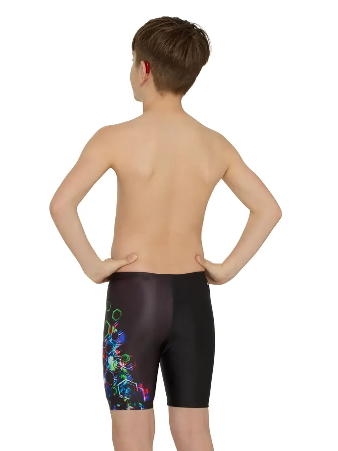 , view full size image of Front view of Product detail - Boys Snare Mid Swimming Jammer SNAR