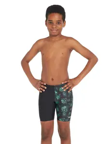 Display front view 1 of Product detail - Boys Zombie Print Mid Length Swimming Jammer ZOM