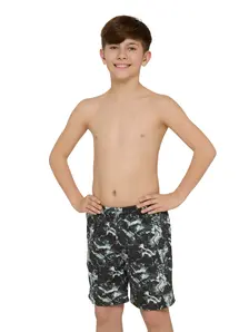 Display front view 1 of Product detail - Boys Hydro 15 Inch Black Water Swim Shorts HYBK