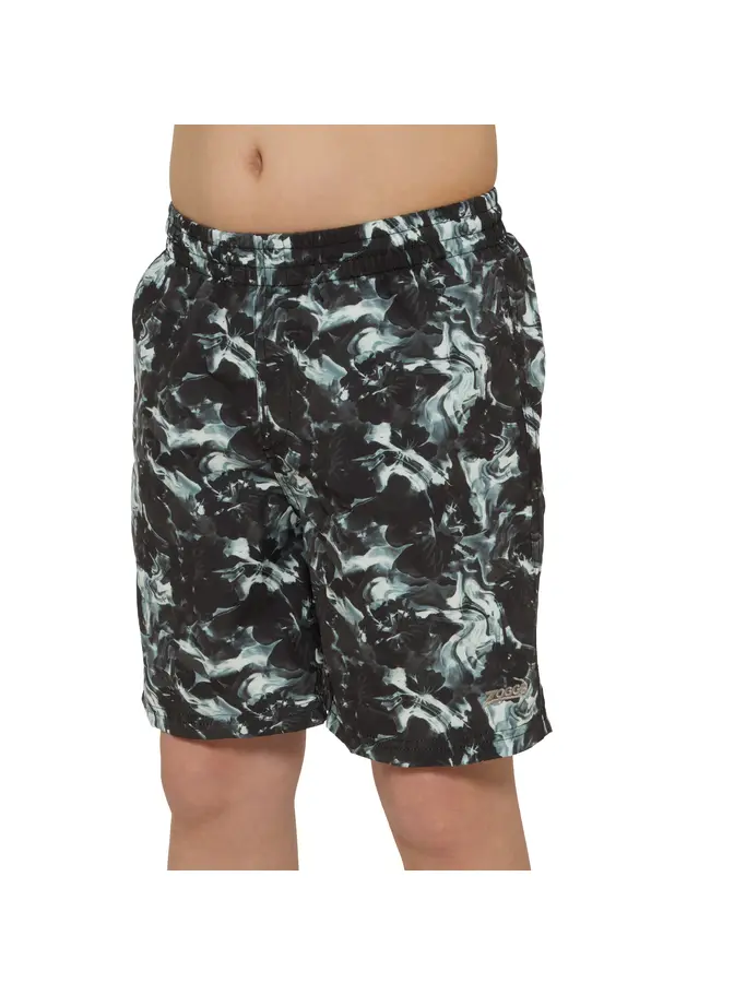 Sale,Clearance, view full size image of Front view of Product detail - Boys Hydro 15 Inch Black Water Swim Shorts HYBK