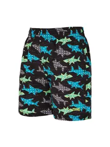 Display front view 4 of Product detail - Boys Shark Silver Print 15 Inch Water Shorts SKSH