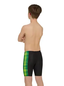 Display front view 3 of Product detail - Boys Pipeline Printed Green Panelled Mid Jammer PIGN