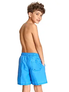 Display front view 3 of Product detail - Junior Boys Mosman Washed 15'' Shorts blue