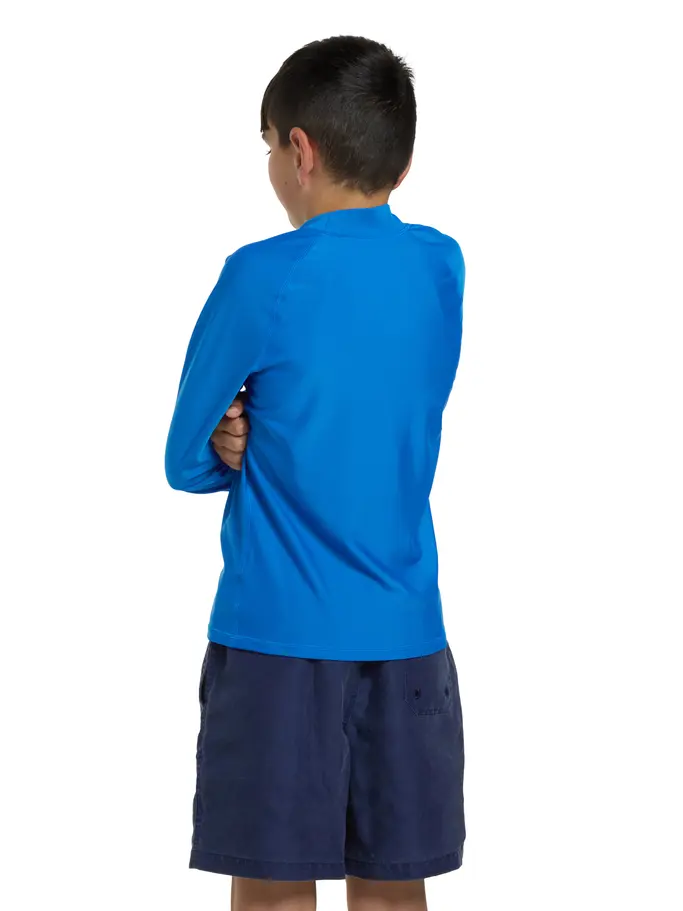 New, view full size image of Front view of Product detail - Bells Long Sleeve Sun Top Boys Ecolast blue