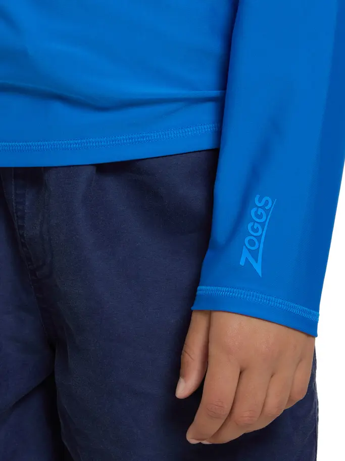 New, view full size image of Front view of Product detail - Bells Long Sleeve Sun Top Boys Ecolast blue