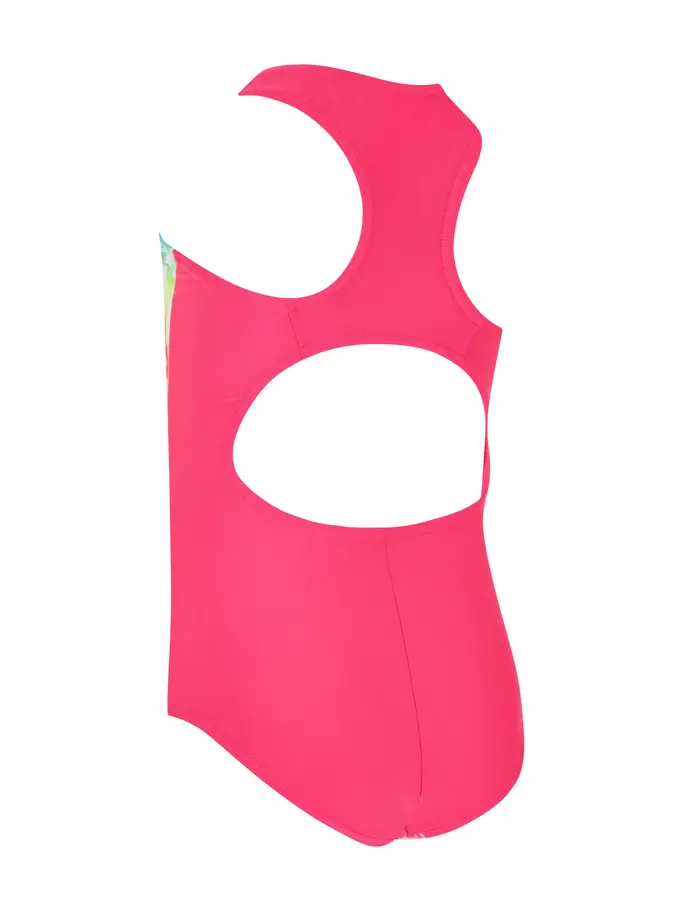 New, view full size image of Front view of Product detail - Girls Rainbow Haze Actionback One Piece Swimsuit RBHZ