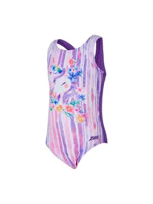 Display front view 6 of Product detail - Girls Unicorn Actionback One Piece Swimsuit UNIC