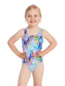 Display front view 1 of Product detail - Girls Crazy Clams Scoopback One Piece CZCL